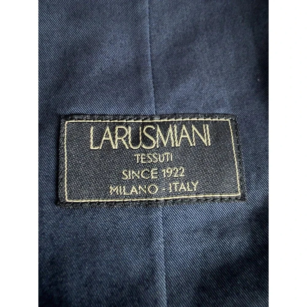 J Crew Ludlow Blazer 42R Navy Blue Larusmiani Italian Cotton 2 Button Sport Coat